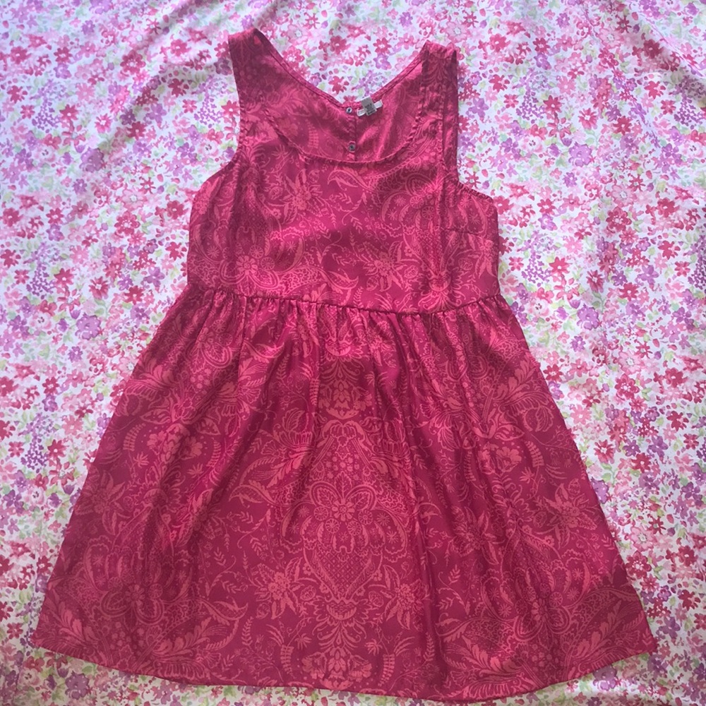 Ecoté pink casual dress with design